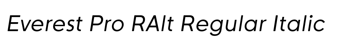 Everest Pro RAlt Regular Italic